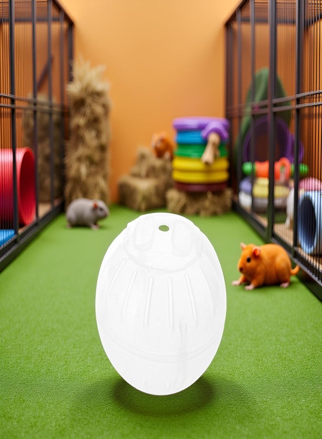 Seadiquiet 1Pc Silent Exercise Ball Plastic Spinner Hamster Running for Sugar Gliders Mice Gerbils Small Animal Exercise Wheels Multiple Colors Hamster Exercise Ball，Animal Health Supplie（White） - Image 2